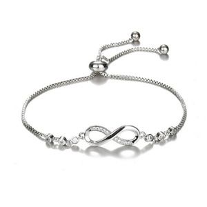 925 Sterling Silver Love Knot Adjustable Bracelet
